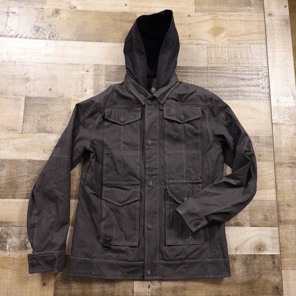 Harley-Davidson Crawford Cargo Jacket Men’s Medium‎ Black Waxed Canvas Slim